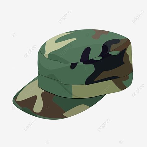 Sun Clipart, Hat Illustration, Camouflage Uniform, Hat Clipart, Hunting Camouflage, Holiday Cartoon, Camouflage Hat, Hat Png, Army Hat