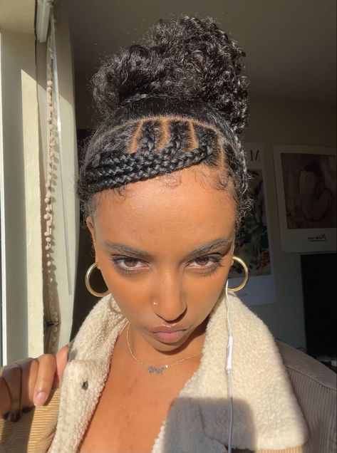 French Braids Natural Hair, Wash Day Hairstyles, 4c Hair Goals, Black People Reference, Braid Aesthetic, Afro Weave, Different Braid Hairstyles, Medium Natural Hair, Fairy Hairstyle