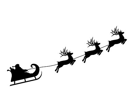 Santa Claus Silhouette, Sleigh Silhouette, Santa Claus Sleigh, 2000 Cartoons, New Png, Cartoon Reindeer, Reindeer Gifts, Santa Claus Reindeer, Christmas Sleigh