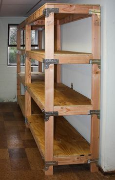 Diy Shelves Design, Diy Shelves Ideas, Pallet Deck Diy, Diy Storage Shelves, Diy Dresser Makeover, Garage Storage Shelves, Upcycled Furniture Diy, Basement Storage, Diy Garage Storage