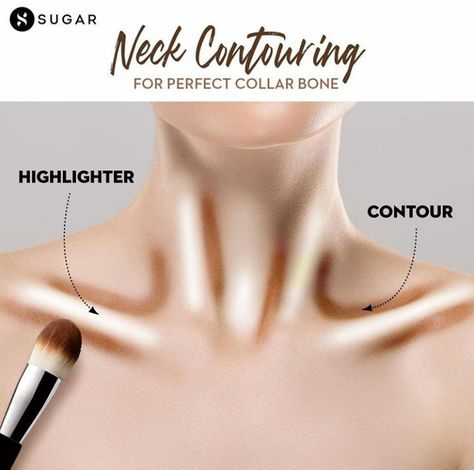 Collar Bone Makeup, Contour Collar Bones, Collar Bone Contour, How To Define Collar Bones, Collarbone Makeup, Collarbone Contour, Douyin Nose Contour, Concelear Application, Douyin Contour