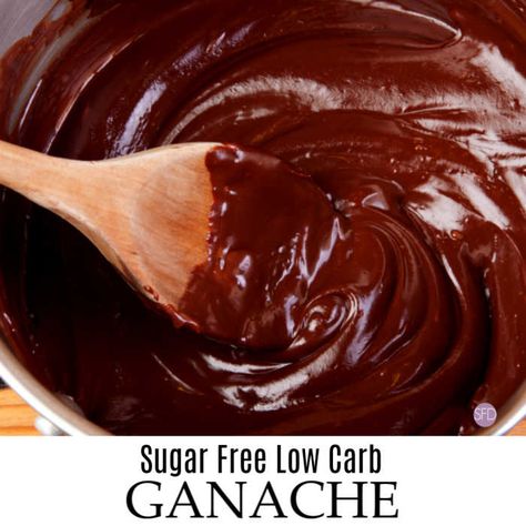 How To Make Sugar Free Ganache #sugarfree #lowcarb #ganache #recipe #chocolate Keto Ganache, Keto Frosting, Keto Bakery, Sugar Free Frosting, Chocolate Ganache Recipe, Keto Cakes, Sugar Free Baking, Sugar Free Sweets, Ganache Recipe