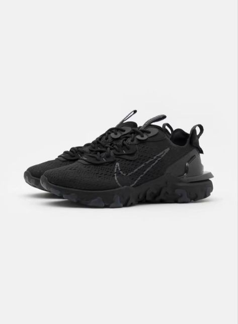 Nike React Vision Outfit, Black Nike Trainers, Nike Vision, Shoes For School, Nike React Vision, Jordan Shoes Retro, Nike Trainers, Black Trainers, Nike React