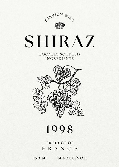 Download free image of Shiraz wine label template by ton about vintage food & drink illustration, grapes vintage, alcohol illustration vintage, etch wine, and drinks vintage 14753455 Book Word Art, Alcohol Label Design, Wine Etiquette Design, Alcohol Illustration, Wine Bottle Logo, Grape Illustration, Wine Label Illustration, Wine Branding Design, Wine Logo Design