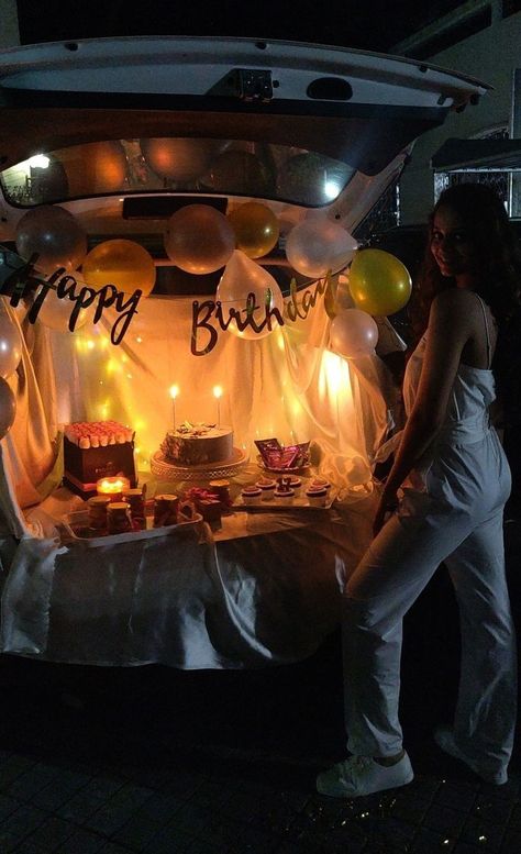 Birthday Decoration Idea For Boyfriend, Birthday Decorations In Car Trunk, Best Ideas For Boyfriend Birthday, Car Trunk Birthday Decorations, Car Trunk Surprise Decorating Ideas, Birthday Surprise In Car Ideas, Birthday Decoration For Car, Decoration Ideas For Boyfriend Birthday, Car Decoration For Birthday Surprise For Boyfriend