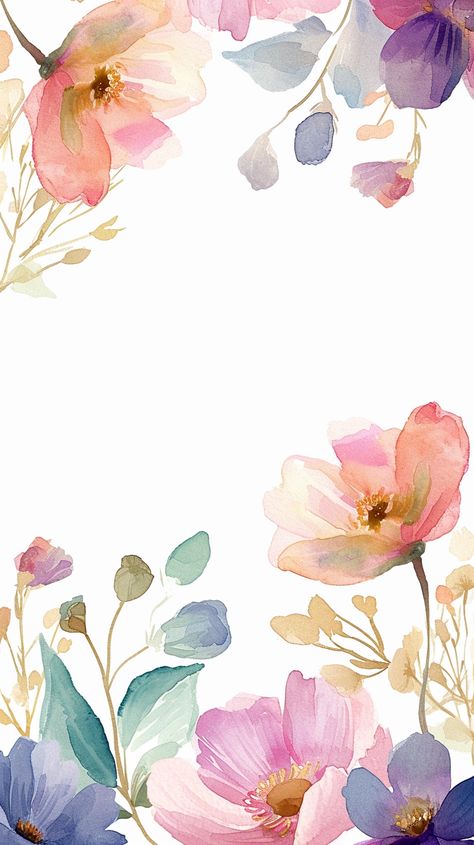 Blue Floral Background, Background For Poster, Watercolor Wallpaper Iphone, Watercolor Vector, Vector Texture, Yellow Watercolor, Floral Wallpaper Iphone, Flower Art Drawing, Watercolor Abstract