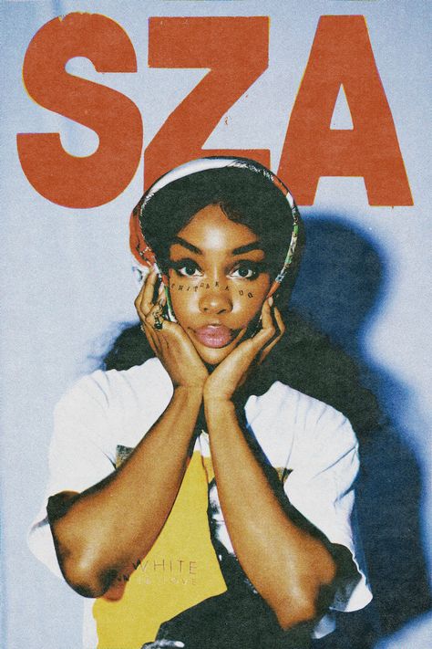 Sza Poster, Poster Prints Aesthetic, Sza Singer, Bedroom Board, Posters For My Room, Y2k Posters, Music Poster Ideas, Poster High Quality, Vintage Poster Design