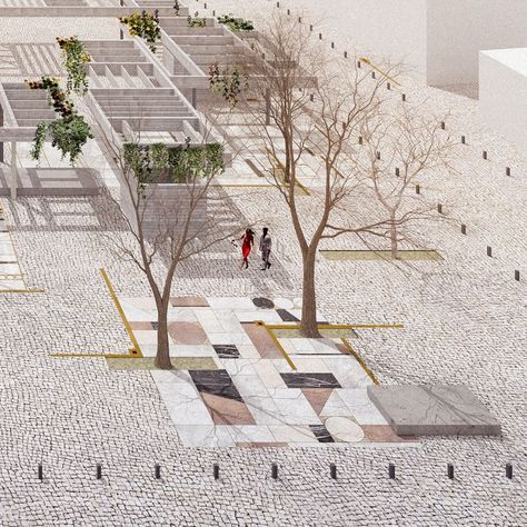 Competition entry for the redesign of two urban squares in the city of Trikala, Greece (3rd Prize) http://object-e.net/projects/trikala-square-competition House Garden Landscape, Building Sketch, Public Space Design, Urban Landscape Design, Architectural Competition, Architecture Graphics, Landscape And Urbanism, Landscape Architecture Design, Urban Architecture