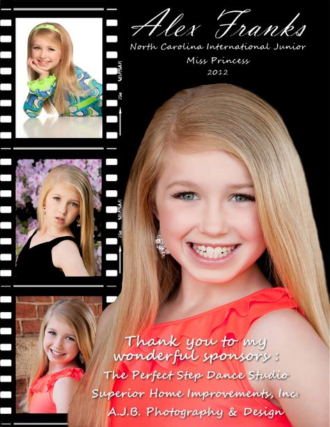 Pageant Ad Page     Follow us on Facebook! https://www.facebook.com/A.J.B.PhotographyStudio Steps Dance, Diy Picture, Page Ideas, Beauty Pageant, Dance Studio, Photography Design, A J, Scrapbook Stickers, Page Design