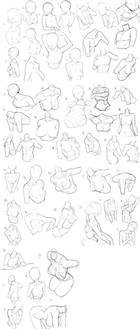 Autonomy Drawing Practice, Simple Anatomy Reference, Women Muscle Drawing Reference, Female Drawing Poses Sassy, Breast Reference, Poses Tutorial, Simplified Anatomy, Anatomy Learning, Human Pose