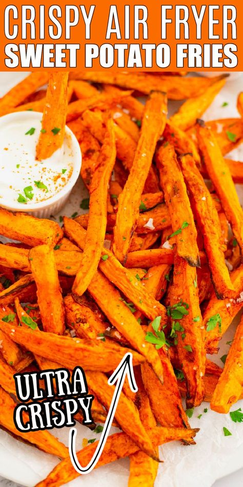 Homemade Sweet Potato Fries, Air Fryer Sweet Potato Fries, Making Sweet Potato Fries, Frozen Sweet Potato Fries, Baked Sweet Potato Fries, Crispy Sweet Potato Fries, Freeze Sweet Potatoes, Sweet Potato Recipes Fries, Sweet Potato Fries Baked