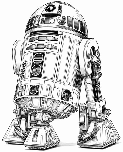 R2 D2 Tattoo, R2 D2 Drawing, Starwars Drawing Ideas, Star Wars Drawings Pencil, R2d2 Drawing, Starwars Drawings, R2d2 Art, R2d2 Tattoo, Star Wars Sketches