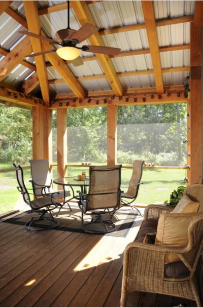 39 Covered Patio Roof Design Ideas | Sebring Design Build Veranda Design, Porch Kits, Porch Design Ideas, Screened Porch Designs, Outdoor Covered Patio, Standing Seam Metal Roof, Building A Porch, Porch Roof, Patio Curtains