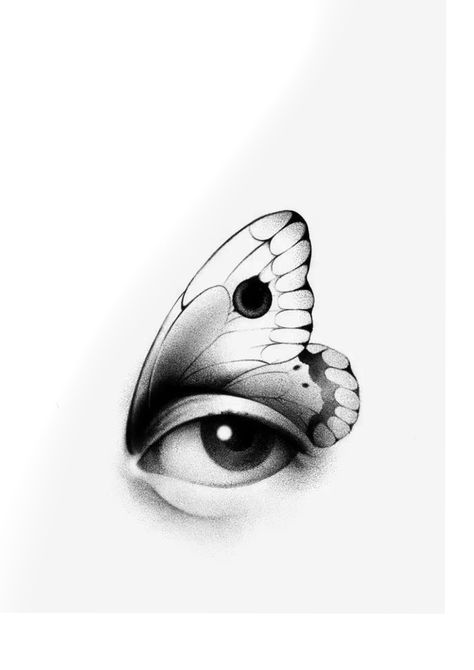 Foram Tattoos, Semi Realistic Tattoo, Eye Design Tattoo, Eye Butterfly Tattoo, Microrealism Tattoo Design, Shading Tattoo Designs, Realism Flash, Small Realism Tattoo, Small Tattoo Stencils