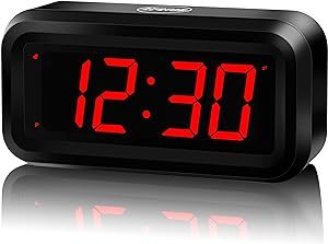 Alarm Clock, Digital Clock, Small Wall Clock, Battery Operated, Adjustable 3-Level Led Brightness, Dim Night Model, 12/24Hr, Cordless, Constantly 1.2'' Digits Display for Bedroom/Travel Alarm Clocks For Kids, Clocks For Kids, Led Digital Clock, Simple Clock, Small Wall Clock, Kids Alarm Clock, Small Clock, 9 Volt Battery, Clock Display