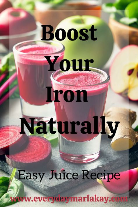 Revitalize your day with our healthy iron-boosting juice recipe! This energizing drink is easy to make and full of iron-rich ingredients. Perfect for busy mornings or as a refreshing pick-me-up, these shots will keep you feeling great! Juices For Energy, Energy Drink Recipe, Diy Wellness, Easy Juice Recipes, Wellness Shots, Ways To Stay Healthy, Iron Rich, Nourishing Foods, Juice Recipe