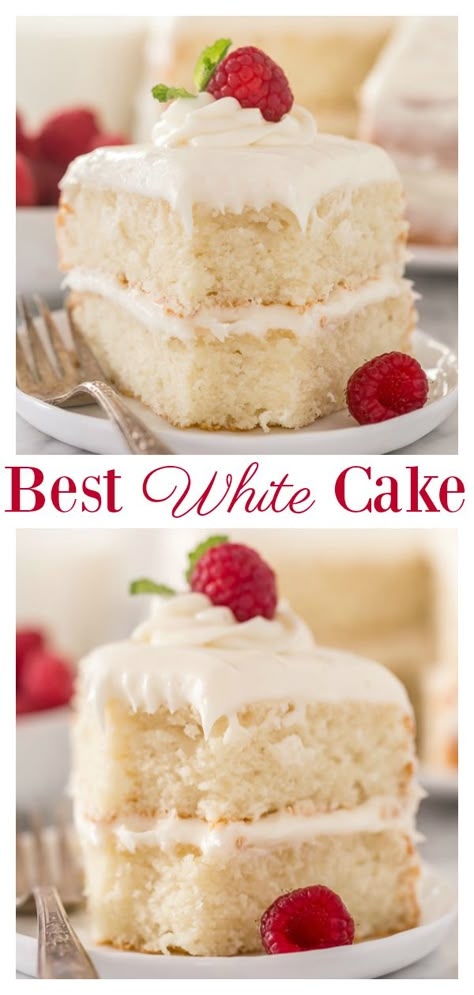 Non Chocolate Cakes, Simple Moist Cake Recipe, Easy Fluffy Vanilla Cake Recipe, Yummy Cake Recipe, Homemade White Cake Recipes From Scratch, Super Moist White Cake Recipe, Classic White Cake Recipe, Best Cake Recipes Ever, Moist White Cake Recipe From Scratch