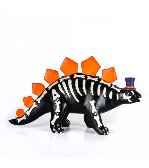 National Tree 12" Halloween Black Dinosaur Tabletop Décor | JOANN Dinosaur House, Skeleton Outfit, Black Dinosaur, Skeleton Clothes, Dinosaur Halloween, Halloween Posters, Stone Powder, Black Skeleton, Purple Hat