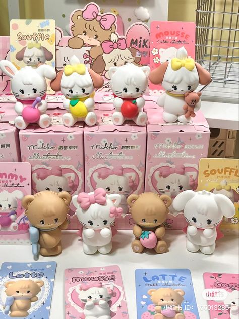 Blind Box Aesthetic, Blind Boxes Aesthetic, Blindbox Toys, Anime Figures Collection, Hello Kitty Island Adventure, Blind Box Figures, Cute Furniture, Pop Mart, Kawaii Cartoon