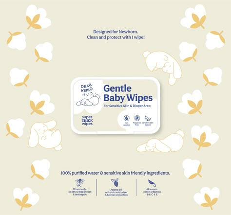 Dear Keiko け い こ Organic Baby Brand (5) | Images :: Behance Organic Baby Wipes, Baby Detergent, Illustration Packaging, Baby Illustration, Illustration Branding, Best Leather, Natural Moisturizer, Ux Web Design, Environmental Graphics