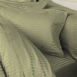 Sage Bedding, Striped Bed Sheets, Bedroom Sheets, Queen Size Duvet Covers, Striped Bedding, Striped Duvet, Egyptian Cotton Bedding, Striped Duvet Covers, King Duvet Cover Sets