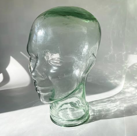 Glass Statues Sculpture, Glass Art Reference, Slime Reference, Elise Core, Plant Collage, Glass Reference, Glass Statue, Art Coursework, Glass Head