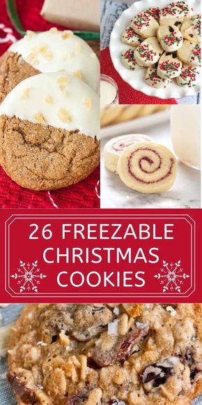 Freezer Christmas Cookies Make Ahead, Christmas Cookies Bake Ahead, Make Ahead Holiday Treats, Make Ahead Cakes To Freeze, Easy Make Ahead Cookies, Make And Freeze Desserts, Best Freezer Cookie Recipes, Make And Freeze Cookie Dough, Best Xmas Cookies Recipes