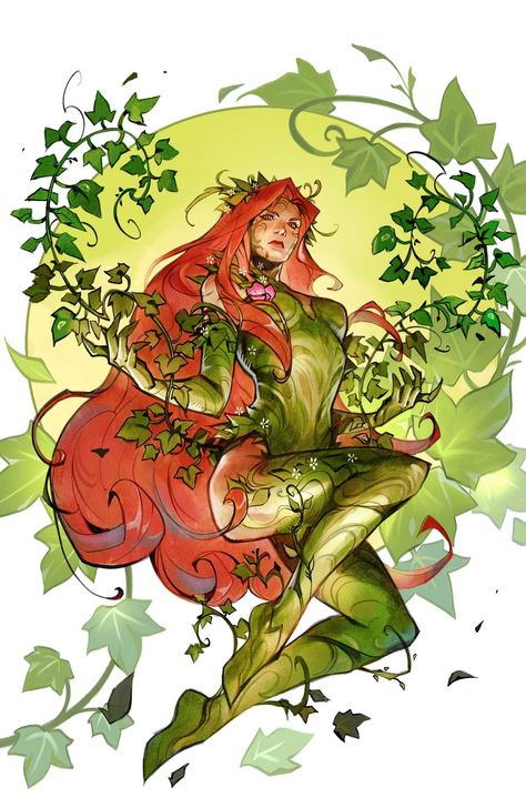 Poison Ivy Tattoo, Poison Ivy Character, Poison Ivy Comic, Dc Poison Ivy, Ivy Tattoo, Poison Ivy Dc Comics, Poison Ivy Costumes, Poison Ivy Batman, Batman Tattoo