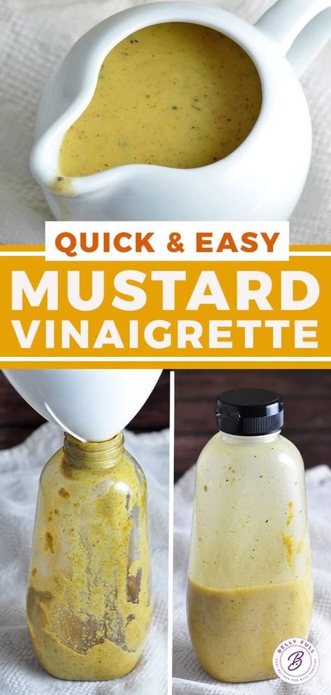 Honey Mustard Vinaigrette Hack - Belly Full Healthy Salad Dressing Recipes, Vinaigrette Dressing Recipe, Potato Salad Healthy, Mustard Vinaigrette, Salads Healthy, Fresh Dishes, Easy Salad Dressing, Salad Dressing Recipes Homemade, Low Histamine