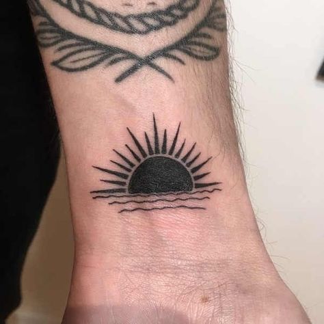 Cover Black Tattoo Ideas, Sunset Cover Up Tattoo, Tattoo To Cover Tattoo, Small Black Tattoos For Men, Small Tattoos For Cover Ups, Small Black Tattoo Coverup, Tattoo Ideas To Cover Up Another Tattoo, Tattoos For Cover Up, Small Cover Tattoo