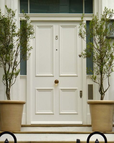 The London Door Company, Panelled Front Door, Cream Front Door, Lodge Porch, Stair Photos, Georgian Front Door, Cream Door, Hall Door, Building Template