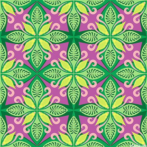 Symmetrical, mirror image tiled floral designs in luscious colors repeat to create secondary designs. Repeat is about 4", 'Shangri La' from the 'Dreamy' collection by Modern Quilt Studio for Benartex.  Also available in teal/pink colorway.  Quilt Fabrics from www.eQuilter.com Mirror Repeat Pattern Design, Symmetrical Drawing, Mirror Pattern, Quilt Studio, Color Fucsia, Quilt Fabrics, Free Quilt Patterns, Quilting Studio, Modern Quilt