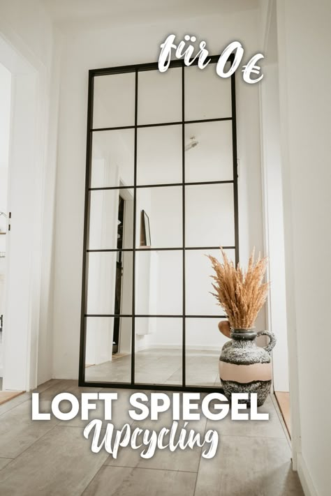 Wir haben einen alten Spiegel geschenkt bekommen und den ein bisschen aufarbeitet. Jetzt haben wir einen Loft Spiegel. Mehr dazu findet ihr auf YOUTUBE. #diy #boho #loftspiegel #bohodeko #interior #upcycling Industrial Spiegel Diy, Industrial Mirror Diy, Loft Mirror, Mirror Industrial, Spiegel Diy, Diy Loft, Industrial Diy, Industrial Mirrors, Boho Interiors