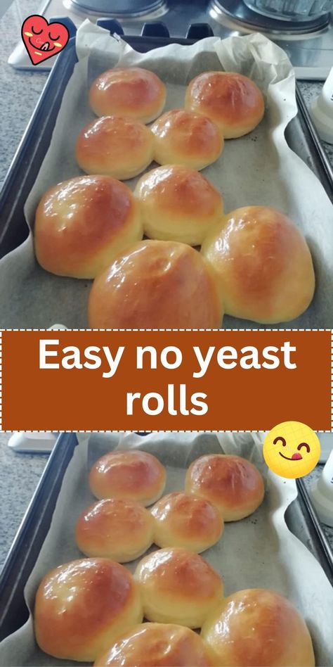 Quick And Easy Rolls No Yeast, No Yeast Rolls Quick, Quick Bread Recipes Easy Dinner Rolls, Easy Dinner Rolls Recipe No Yeast, Roll Recipes Easy No Yeast, Quick Rolls Recipe No Yeast, No Knead Dinner Rolls Easy Recipes, Easy Homemade Rolls No Yeast, Homemade Rolls Without Yeast