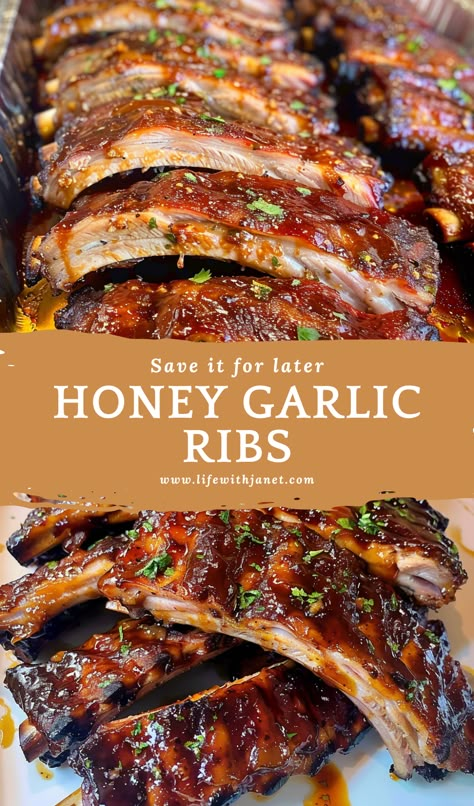 Garlic Spare Ribs Recipe, Honey Bbq Ribs Oven, Honey Garlic Ribs Recipe, Honey Garlic Sauce For Ribs, How To Make Ribs Tender, Easy Rib Recipes Oven, Pork Rib Recipes Asian, Air Fryer Dry Garlic Ribs, Best Ribs Ever