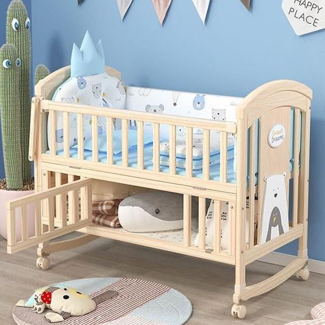 Cribs With Storage, Baby Cots Design, Baby Cot Design, Baby Crib With Storage, Baby Cribs Furniture, Twin Baby Beds, Wood Bassinet, Crib With Storage, Unique Baby Cribs