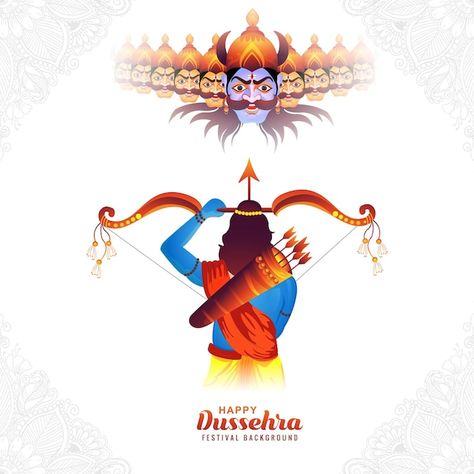 Illustration of lord rama killing ravana... | Free Vector #Freepik #freevector #ravan #dussehra-ravana #ravana #ram Ramnavmi Images Banner, Ramnavmi Images, Dress Illustration Art, Father Day Quotes, Happy Dusshera, Dussehra Images, Christmas Poster Design, Happy Dussehra Wishes, Happy Father Day