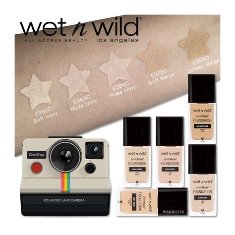 Wet N Wild Dewy Foundation, Diy Eyebrow Stencil, Wet N Wild Foundation, Wet N Wild Photo Focus Foundation, Camera Ready Makeup, Concealer Swatches, Wet And Wild Foundation, Gold Ratio, Diy Eyebrow