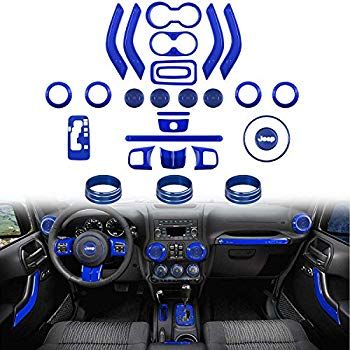 Amazon.com: Opall Full Set Interior Decoration Trim Kit Steering Wheel & Center Console Air Outlet Trim, Door Handle Cover Inner For Jeep Wrangler JK JKU 2011-2018 2 Door& 4-Door (Red 12PCs): Automotive Jeep Decorations, Jeep Wrangler Willys, Red Jeep Wrangler, Jeep Interior, Jeep Interiors, Jeep Wheels, Tonka Trucks, Red Jeep, Jeep Mods