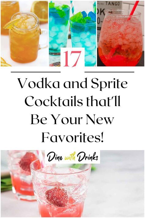 Sprite Cocktail Recipes, Sprite Drinks Alcohol, Vodka Tonic Cocktails, Mixed Drinks Using Vodka, Truly Vodka Cocktails, Cheap Vodka Mixed Drinks, Vodka Tonic Recipe Cocktails, Party Drinks Alcohol For A Crowd Vodka, Flavored Vodka Drinks Easy