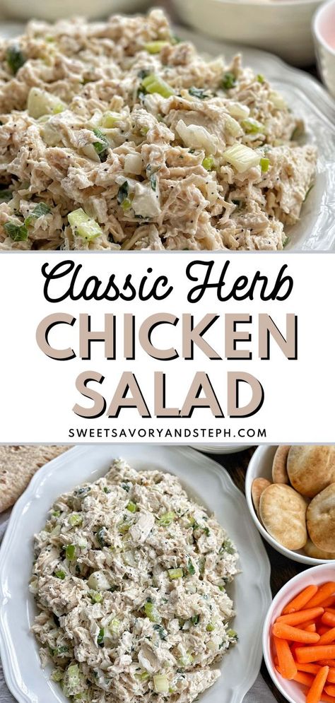 Chicken Salad Wrap Healthy, Chicken Salad Wrap Recipe, Salad With Herbs, Salad With Fresh Herbs, Classic Chicken Salad, Greek Yogurt Chicken Salad, Mayo Chicken, Yogurt Chicken Salad, Chicken Salad Sandwich Recipe