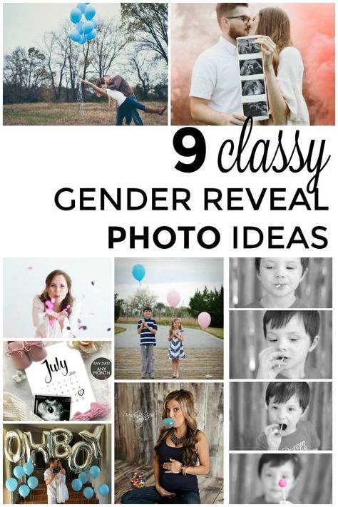 Classy and creative gender reveal photo ideas to recreate in order to announce your baby's gender on Facebook or Instagram. #genderreveal #genderrevealphoto Classy Gender Reveal, Foto Gender Reveal, Gender Reveal Photo Ideas, Confetti Cannon Gender Reveal, Photo Ideas To Recreate, Gender Reveal Photo Shoot, Baby Gender Announcements, Gender Reveal Pictures, Gender Reveal Photography