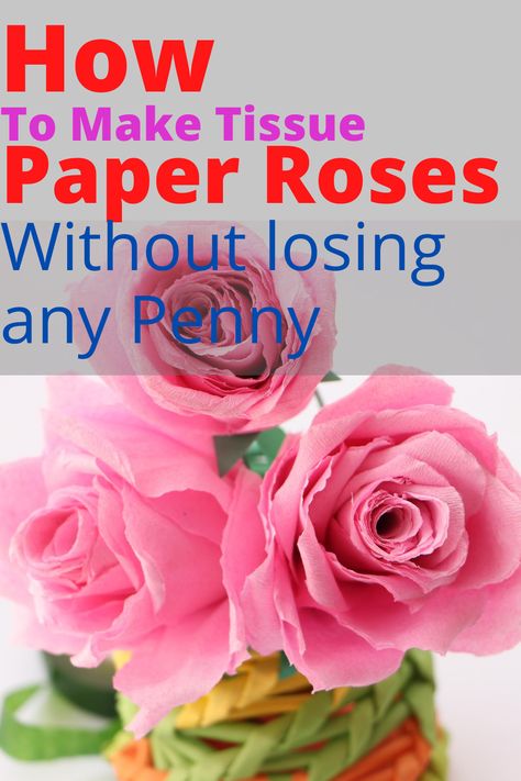 Let me show you the easiest way to make beautiful tissue paper Roses. How To Make Easy Paper Roses, Making Flowers From Tissue Paper, Make Paper Roses, How To Make Flowers From Tissue Paper, Decorating With Tissue Paper, Flowers From Tissue Paper Diy, Tissue Paper Ideas, Tissue Paper Flowers Diy Easy, How To Make Tissue Flowers