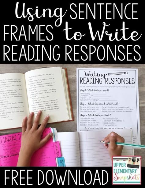 8th Grade Reading, Reading Response Journals, Reading Homework, Upper Elementary Reading, Sentence Frames, 6th Grade Reading, 5th Grade Ela, Middle School Reading, 5th Grade Reading