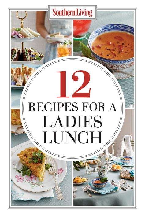 The New Ladies Lunch | We developed a classic lunch-with-the-girls menu, complete with tea sandwiches, chicken salad, and—hold on to your napkin, honey—the dessert cart Lunch Recipes For Party, High Tea Luncheon Ideas, Best Summer Sandwiches, Ladies Lunch Ideas Recipes, Lunch Ideas For Brunch, Sandwich Luncheon Ideas, Light Lunch Party Ideas, Luncheons For Ladies, Best Luncheon Ideas