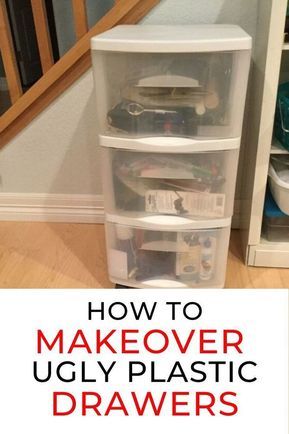 Plastic Drawer Makeover, Drawer Makeover, Drawers Makeover, Upcycle Storage, Plastic Drawer, 3 Drawer Storage, Diy Furniture Decor, Geek Decor, Organize Your Home