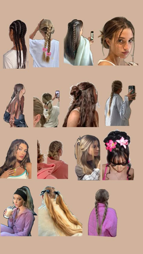 braids, buns Hairstyles For The Mall, Diving Hairstyles, Swimming Pool Hairstyles Ideas, Road Trip Hairstyles, Cute Hairstyles For The Beach, Hair Styles For The Beach, Water Park Hairstyles, Hair For The Beach, Beach Day Hairstyles