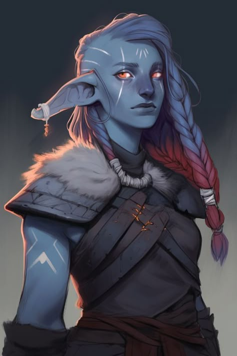 Firbolg Cleric Female, Dnd Firbolg Female, Firbolg Barbarian, Firbolg Character Design, Ice Sorcerer, Firbolg Female, Firbolg Dnd, Dnd Firbolg, Dnd Character Inspiration