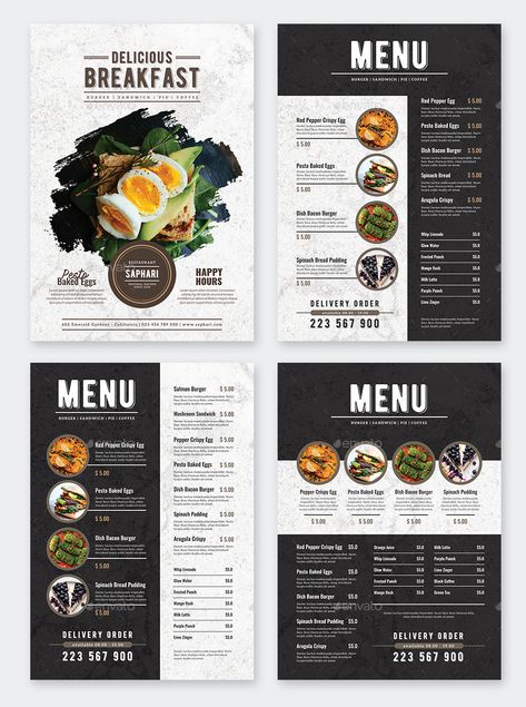 Catering Menu Design, Breakfast Menu Design, Menu Design Layout, Menu Sans Gluten, Menu Design Inspiration, Cafe Menu Design, Menu Card Design, Menue Design, Menu Layout