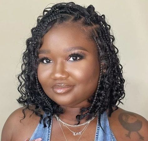 Top 20 Bob Crochet Braid Styles (2023 Trends) Box Bob Braids For Black Women, Bob Braid Styles Black Women, Braid Styles For Summer 2023, Crochet Braid Styles 2023, Braids In A Bob Style Black Women, Dreds Locs Black Women Crochet, Short Twistout Hairstyles, Goddess Knotless Box Braids Short, Braided Crotchet Hairstyles For Black Women